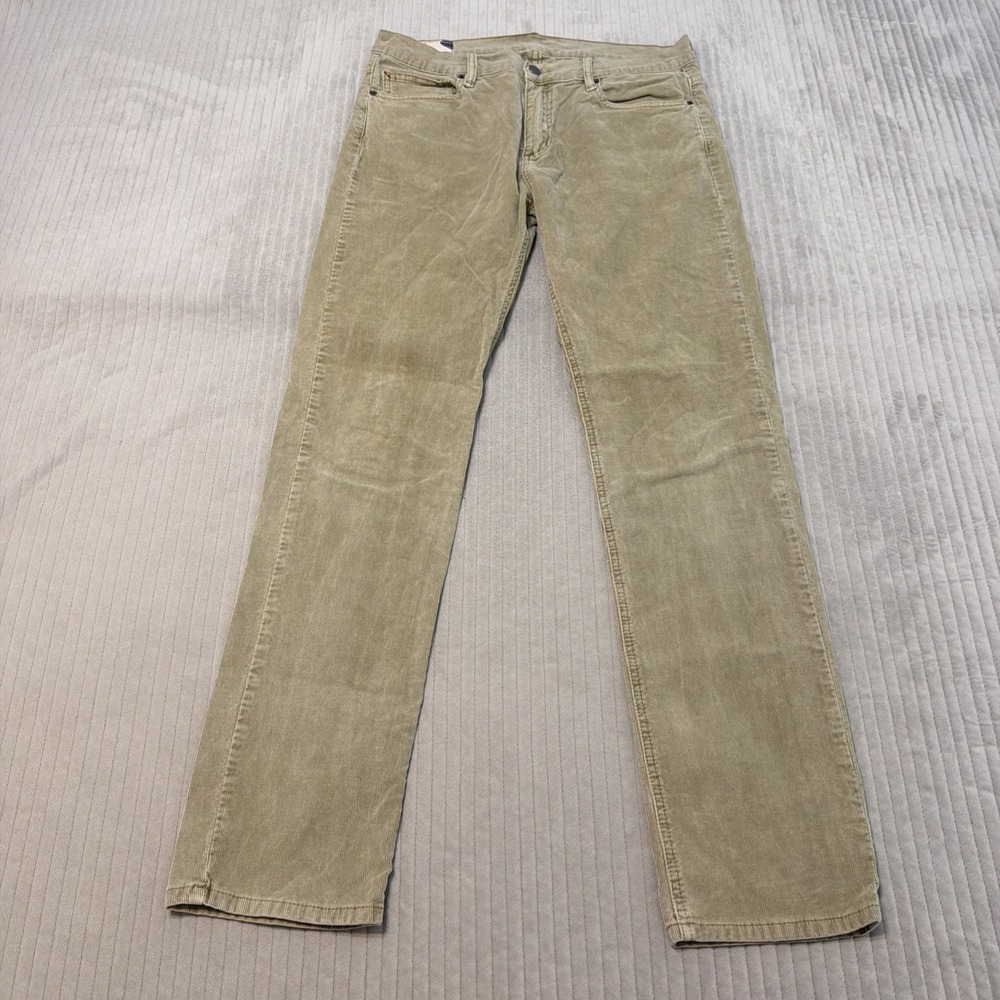 Marine Layer Pants Mens 34X32 Tan Chino Slim Straight Leg Cotton cambridge cord